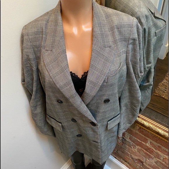 JOIE| oversized plaid blazer| 10 - Picture 3 of 8